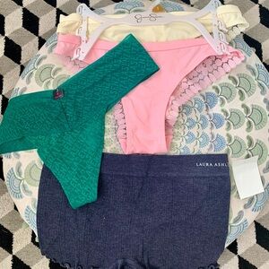 Laura Ashley Pink, Green, and Navy Lingerie Set